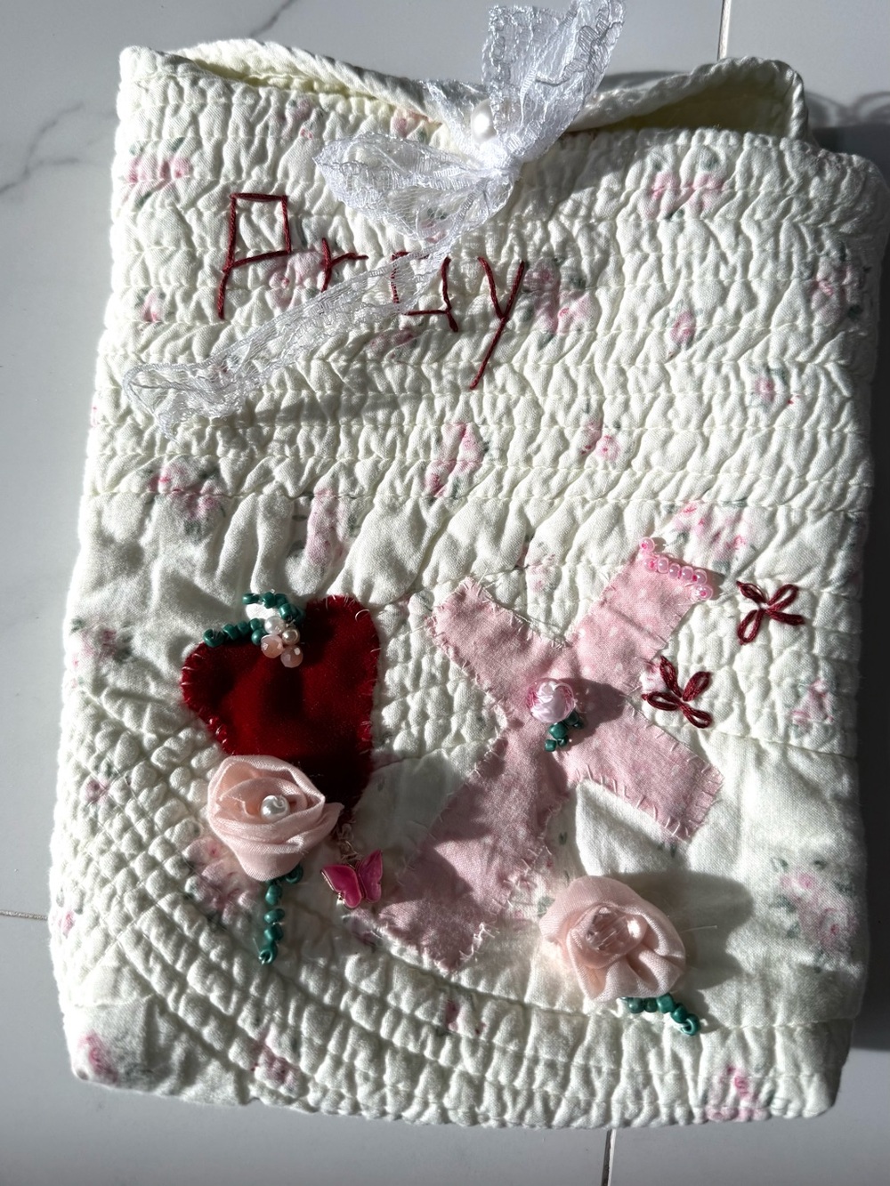 Bible Bag quilted with embellishments